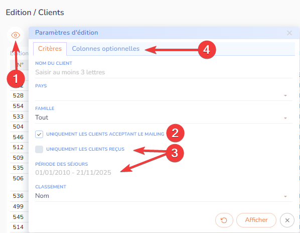listing client listing client