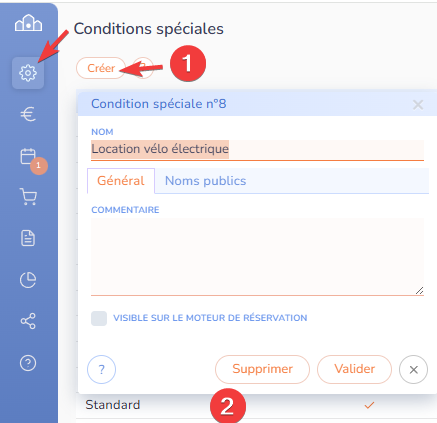 conditions spéciales