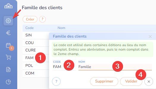 familles client