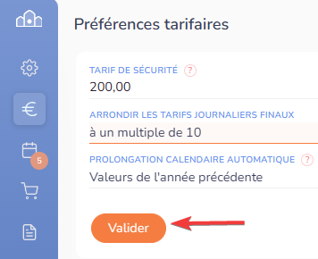 Mode de calcul à valider