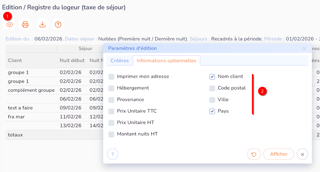 Taxe de séjour édition privée