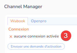 Wubook non activé Wubook non activé