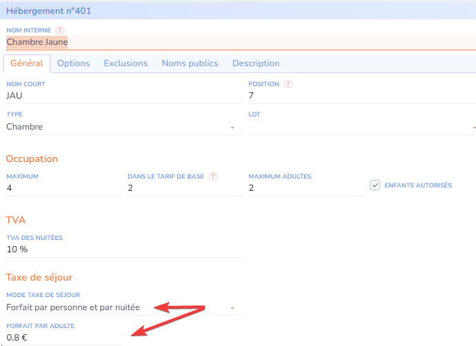 Taxe au forfait Taxe au forfait