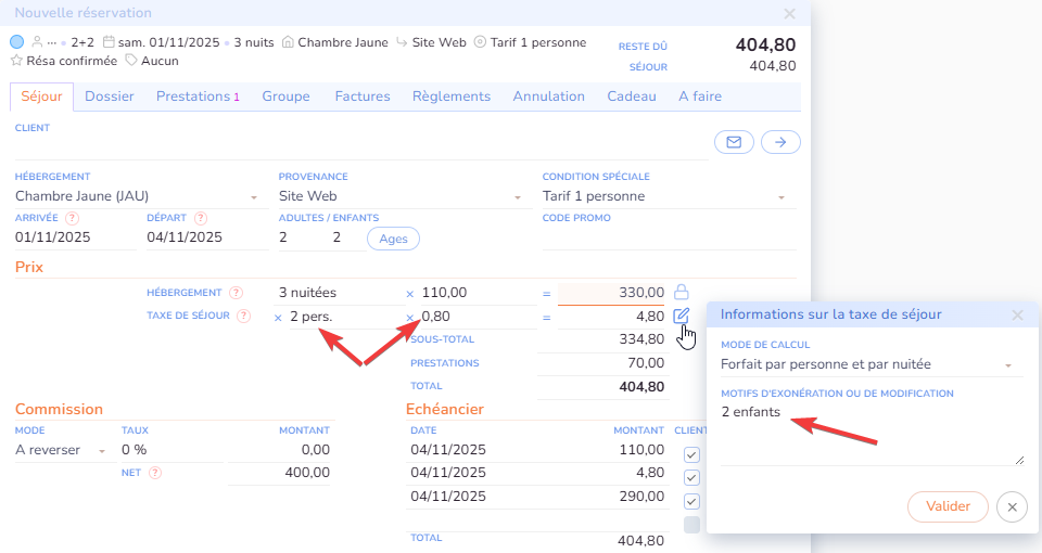 Taxe au forfait Taxe au forfait